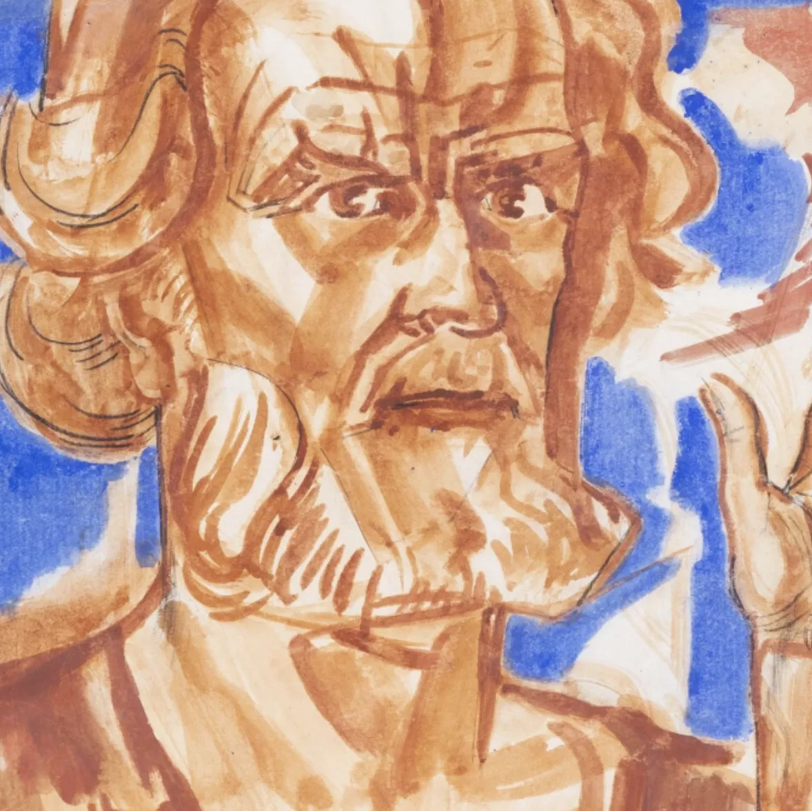 Jan Toorop, crayon et aquarelle sur papier