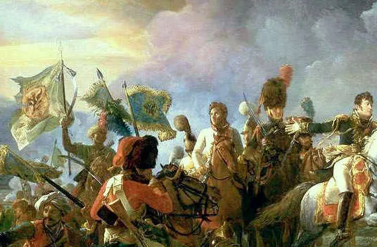 Baron G&eacute;rard, La bataille d'Austerlitz, huile sur toile, d&eacute;tail