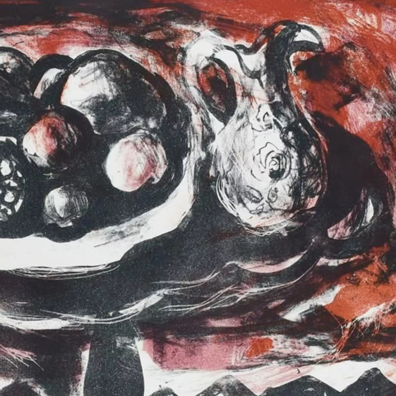Anne Redpath, encre et gouache sur papier