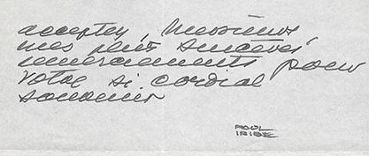 Signature et écriture de Paul Iribé