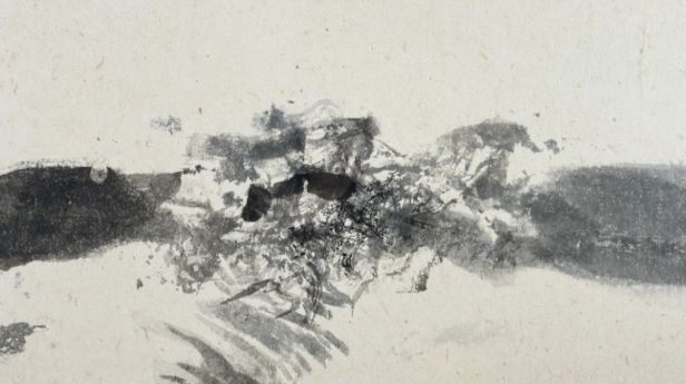ZAO WOU-KI (1921-2013) Composition, 1972 Pinceau et encre de Chine sur papier asiatique.