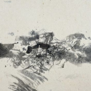 ZAO WOU-KI (1921-2013) Composition, 1972 Pinceau et encre de Chine sur papier asiatique.
