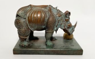 Dali Epreuve En Bronze A Patine Brune