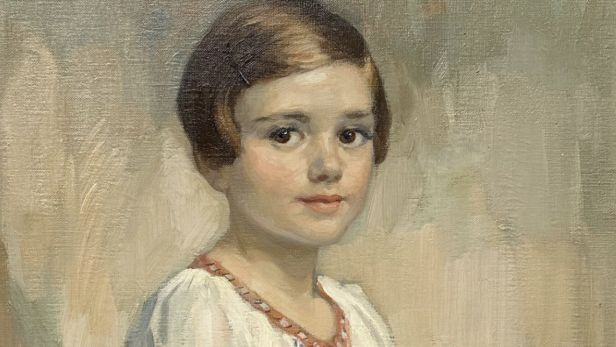 Philippe SWYNCOP (1878-1949) Portait de Madeleine Lejour, Huile sur toile