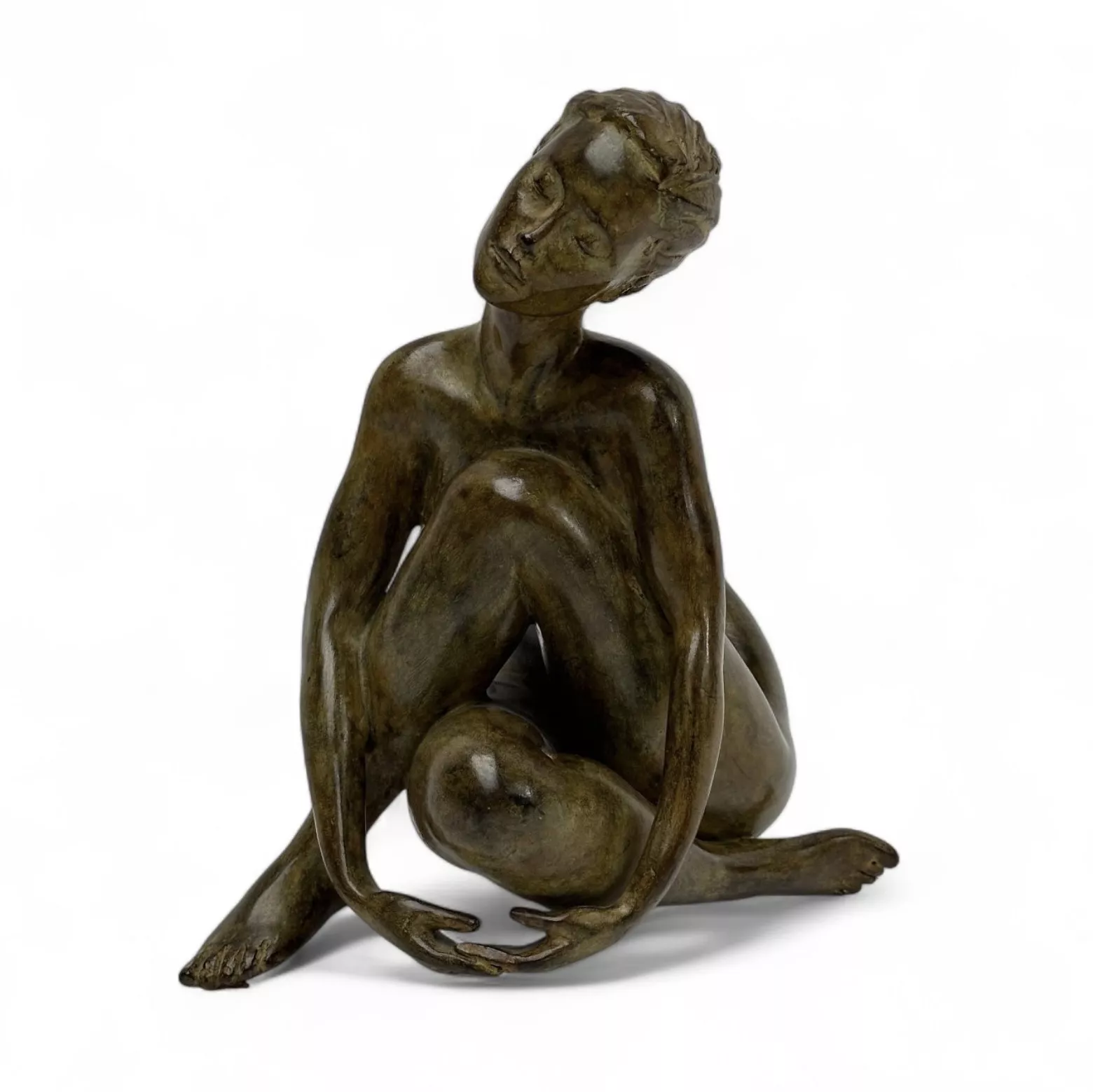 Marie Paule Deville Chabrolle, bronze &agrave; patine verte