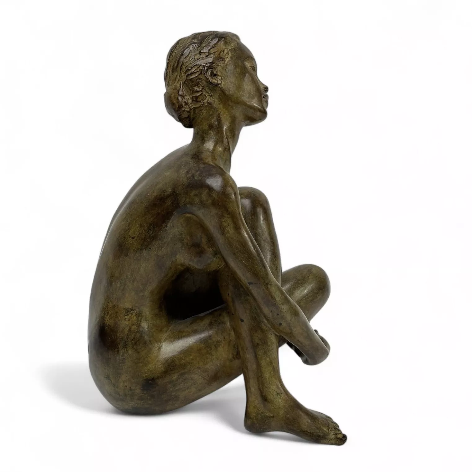 Marie Paule Deville Chabrolle, bronze &agrave; patine verte