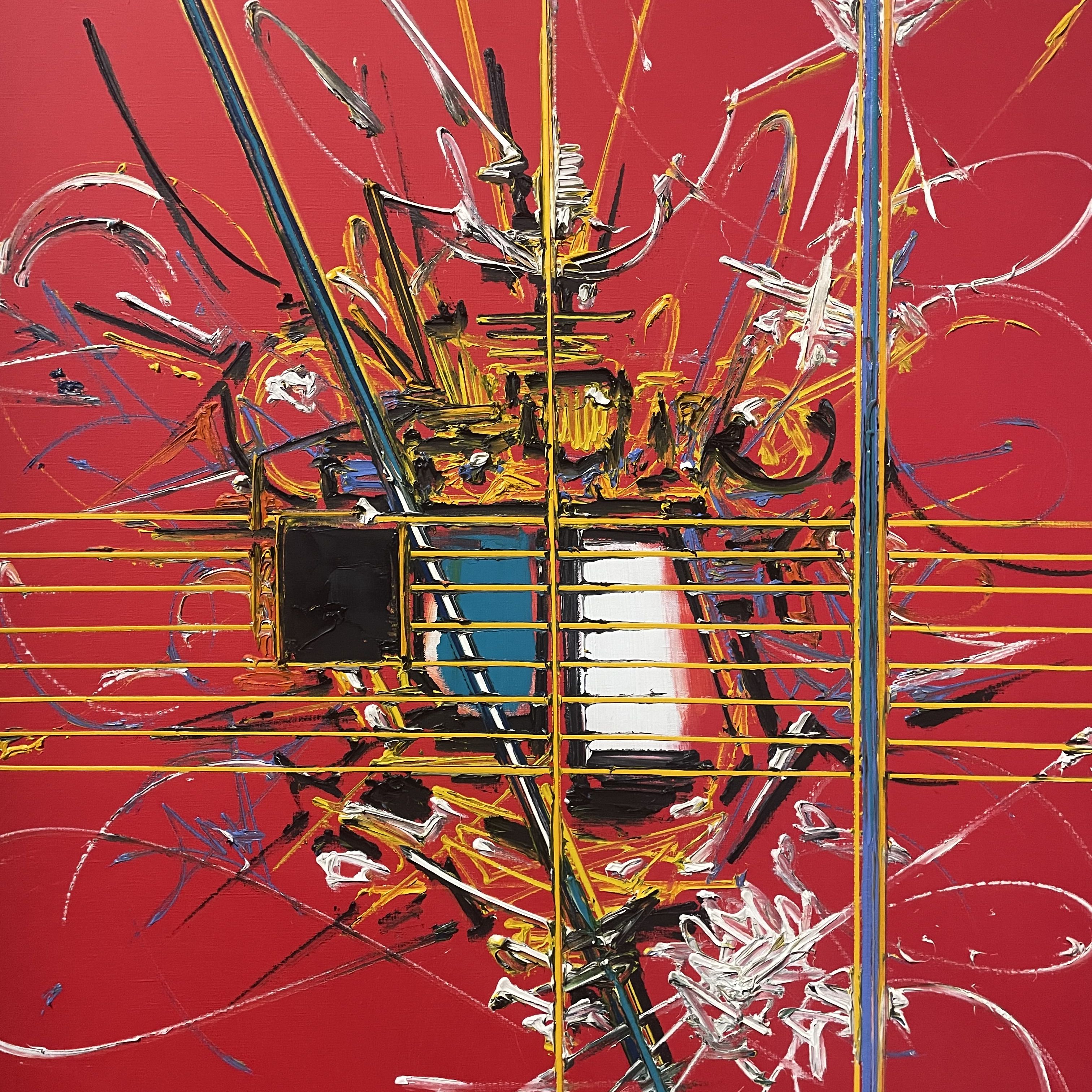 Georges Mathieu, huile sur toile