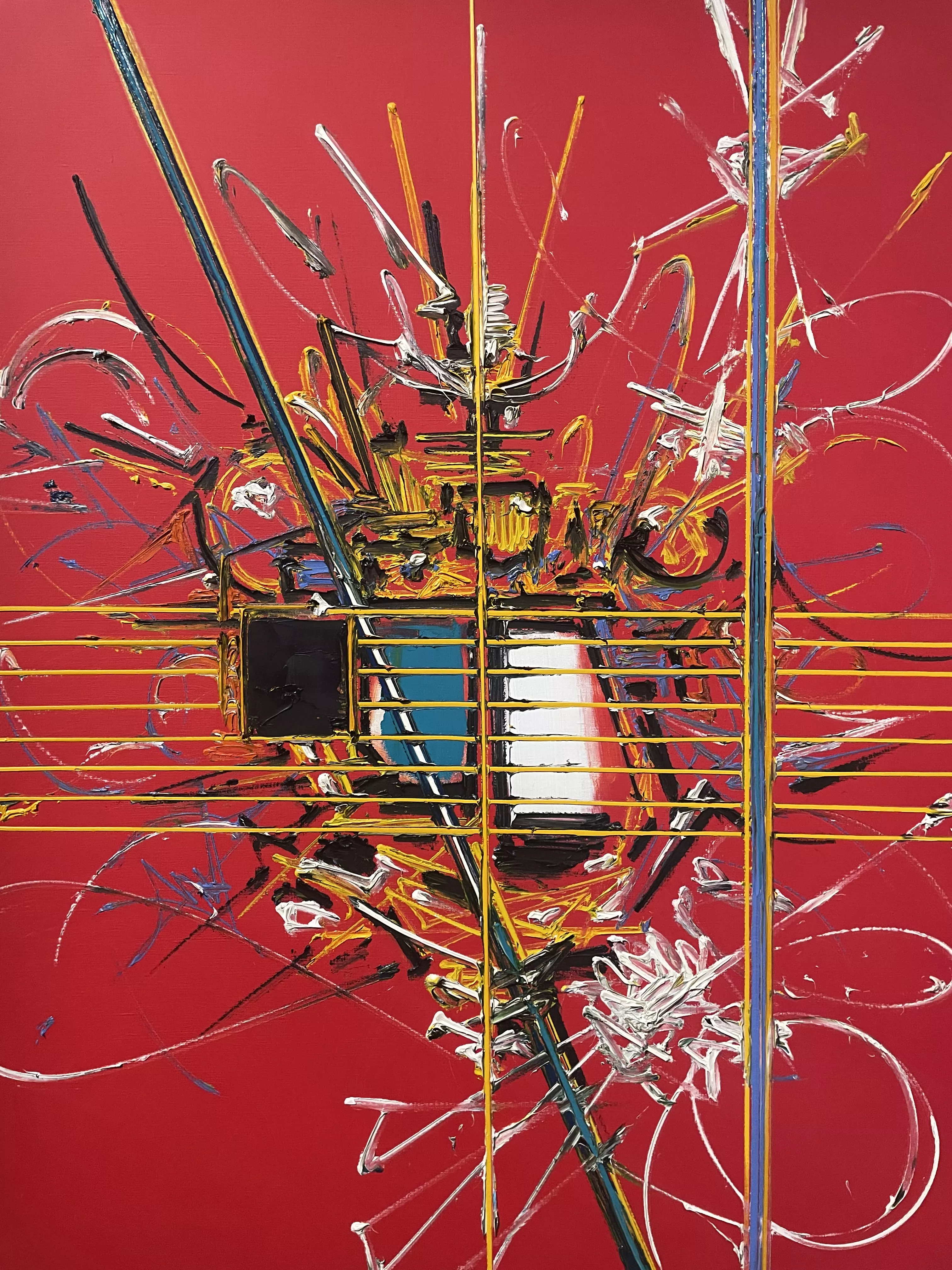 Georges Mathieu, huile sur toile