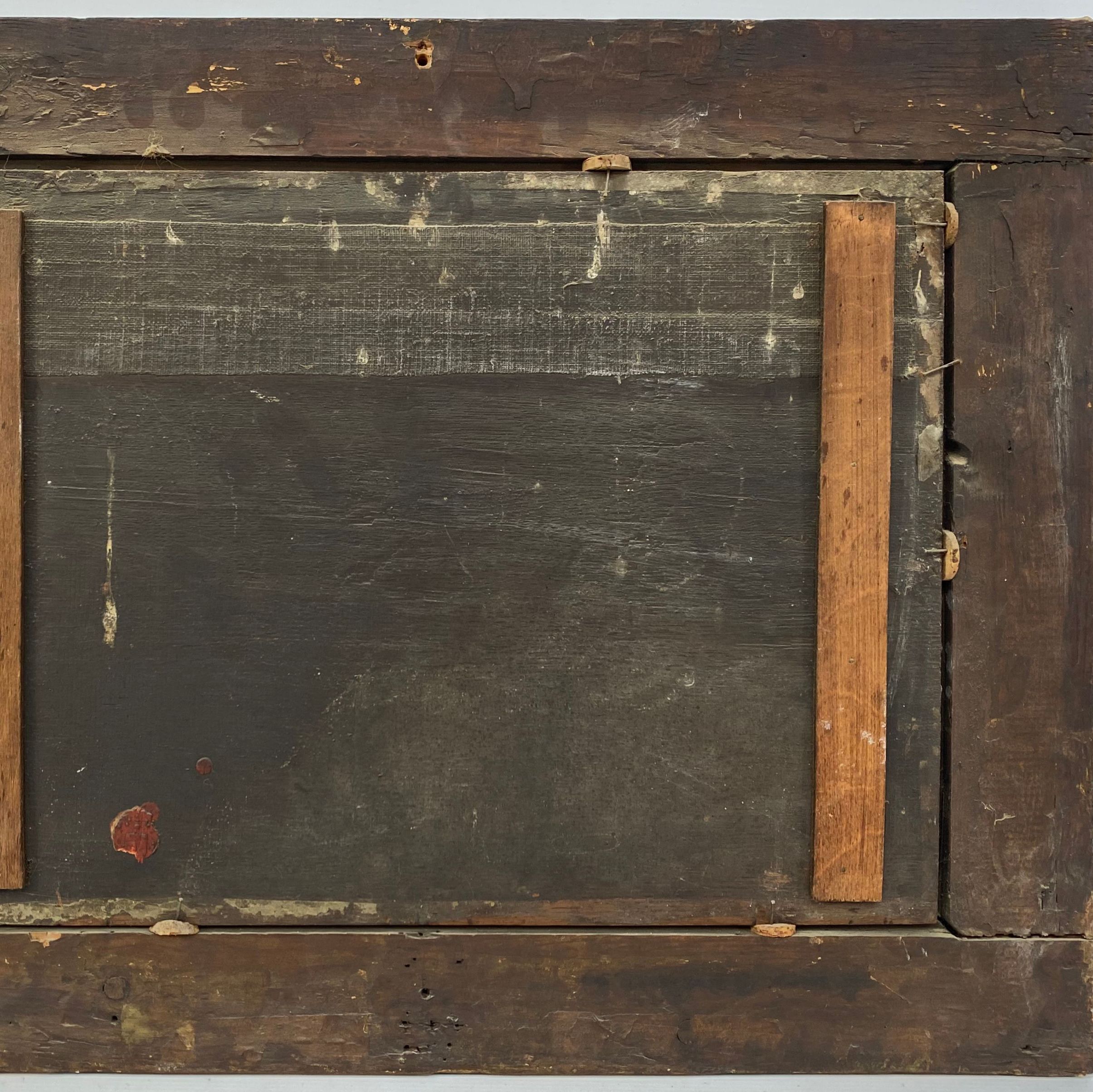 Arrière d'un tableau d'une école néerlandaise