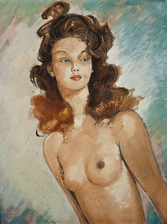 Domergue, huile sur toile