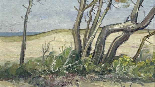 Jean Roger SOURGEN (1883-1978) Arbres et dunes Huile sur panneau