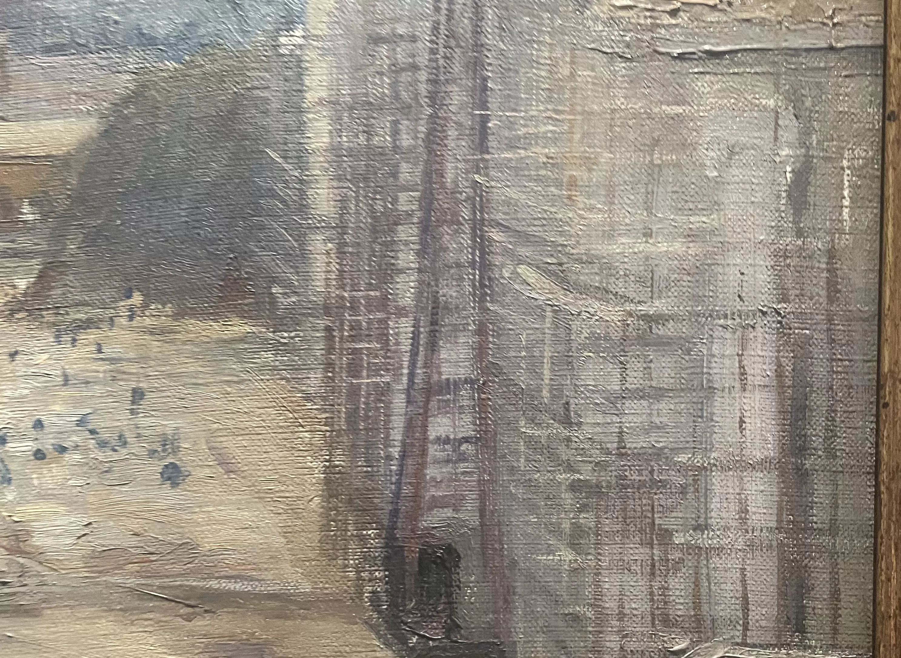 Georges Souillet, huile sur toile, d&eacute;tail