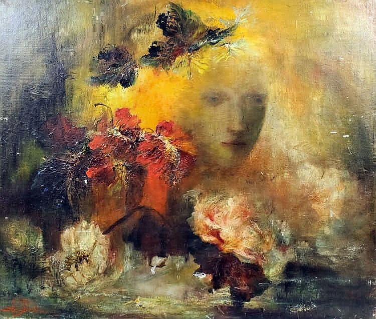 Louise Desbordes Jonas, huile sur toile