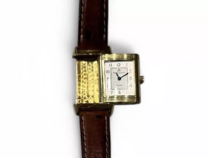 JAEGER-LECOULTRE REVERSO  Montre-bracelet &agrave; boitier basculant en or 18K (750 milli&egrave;mes)