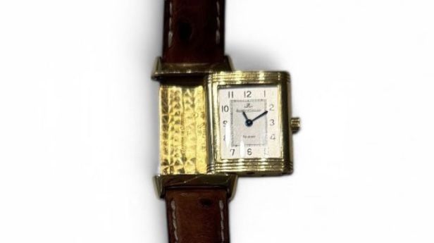 JAEGER-LECOULTRE REVERSO  Montre-bracelet à boitier basculant en or 18K (750 millièmes)