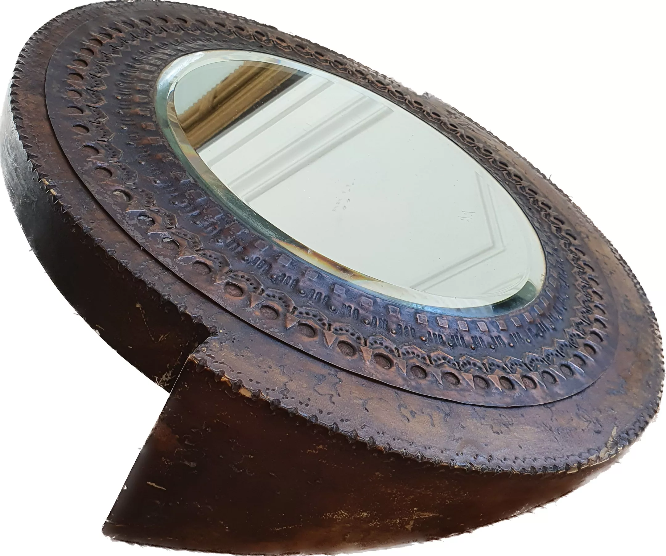 Carlo Bugatti, miroir en bois sculpt&eacute;