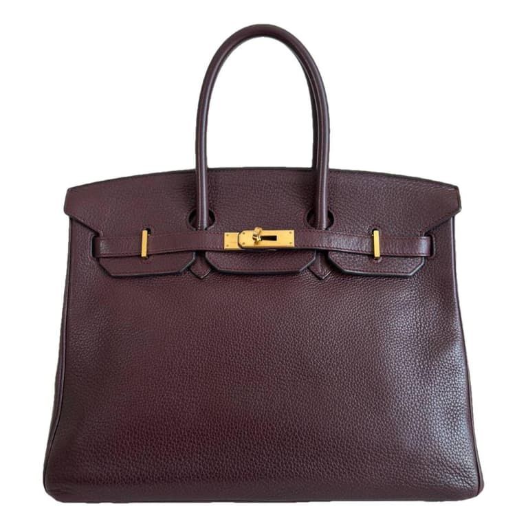 Birkin, lisse cuir couleur prune