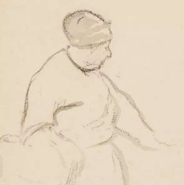 Camille Pissarro, dessin d'&eacute;tude