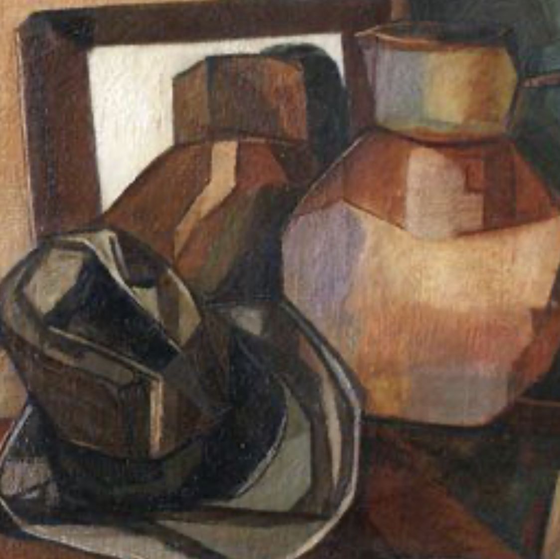 Foltyn, composition cubiste, huile sur toile