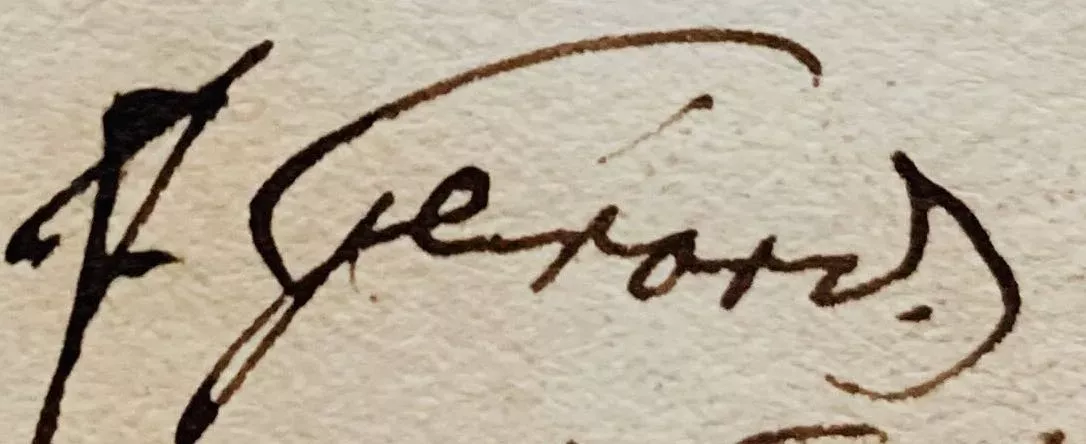 Signature de Fran&ccedil;ois G&eacute;rard