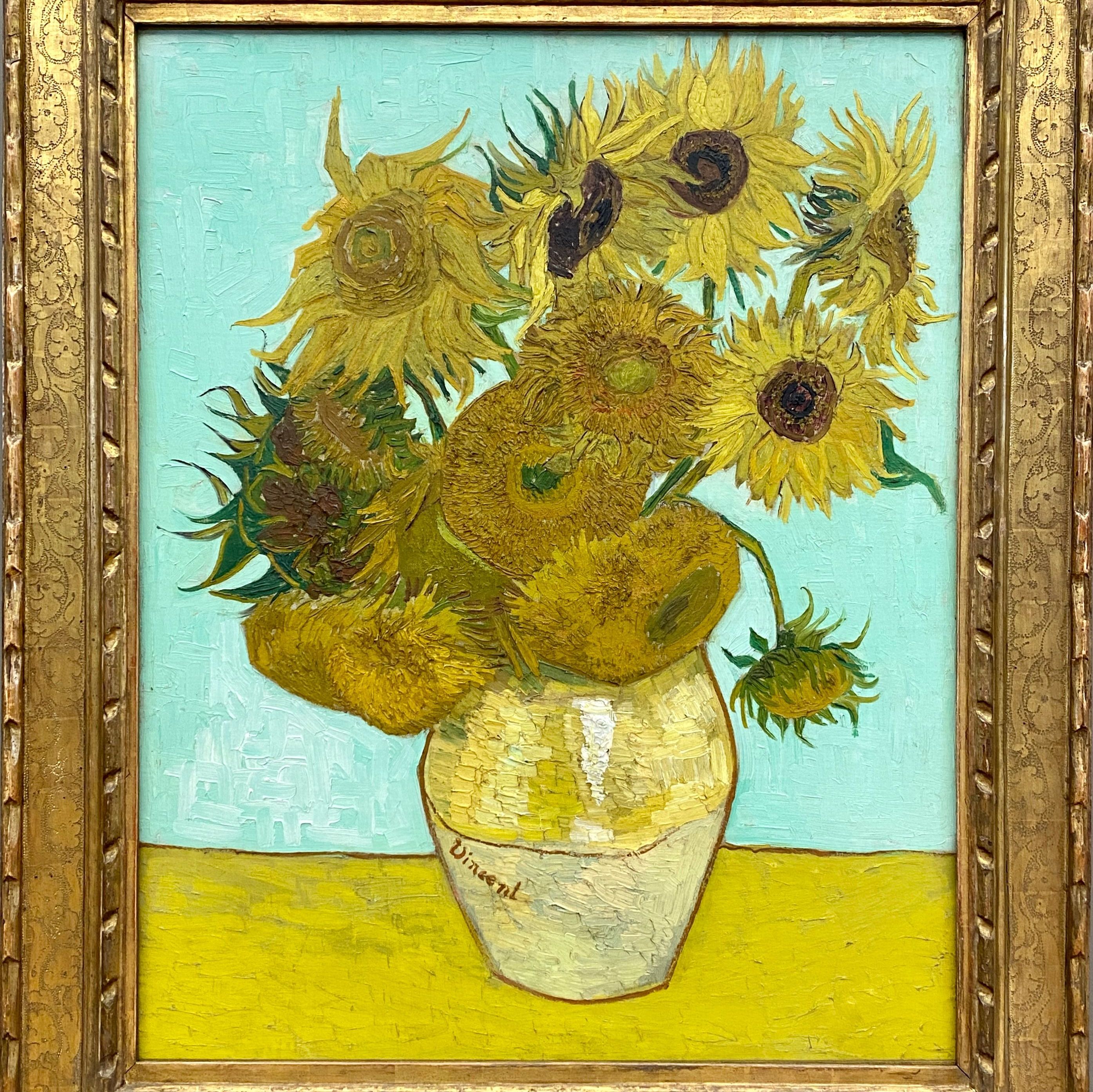 Van Gogh, nature morte de fleurs, huile sur toile