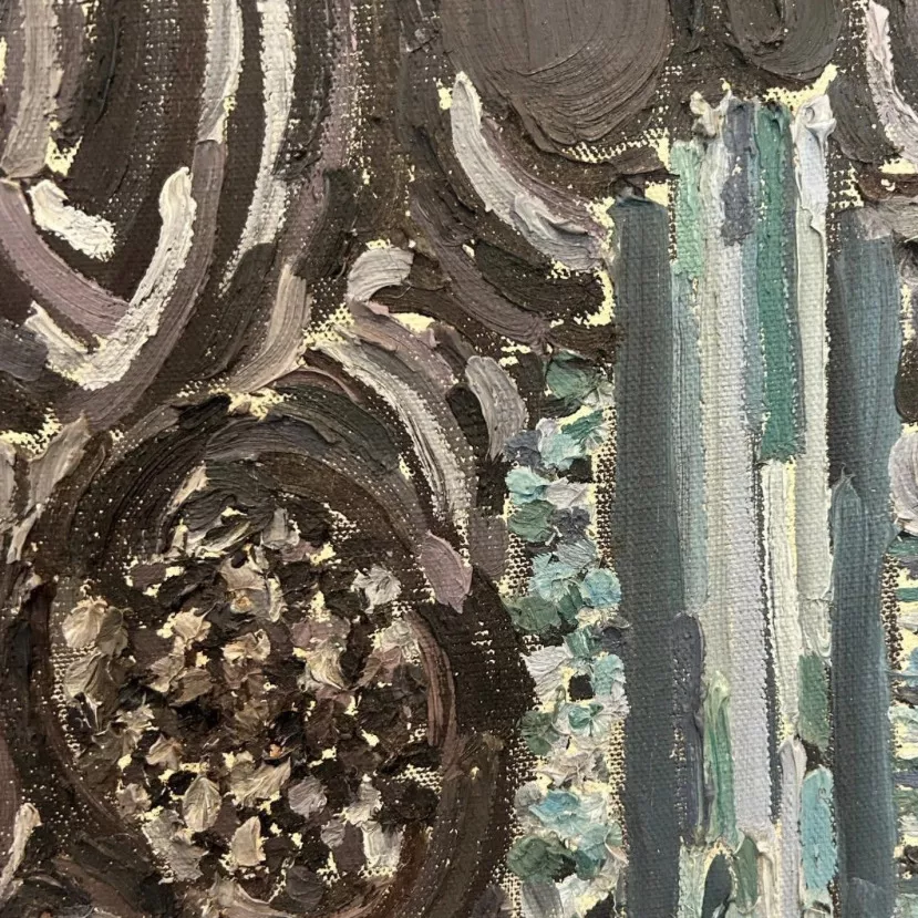 Lynne Drexler, huile sur toile, d&eacute;tail
