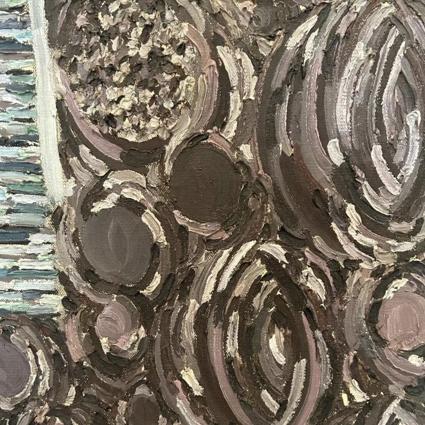 Lynne Drexler, huile sur toile, d&eacute;tail