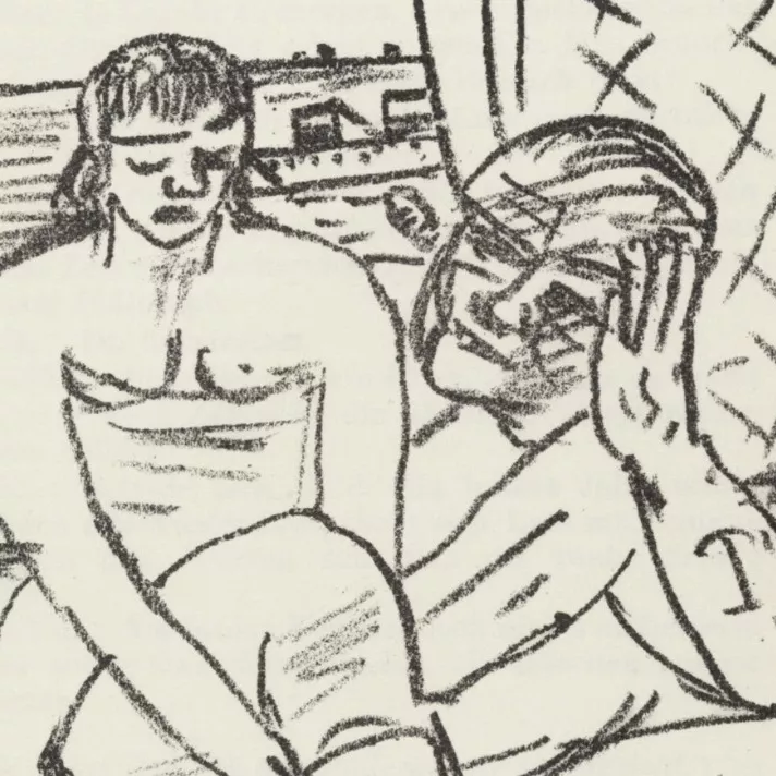Max Beckmann, pastel sur papier