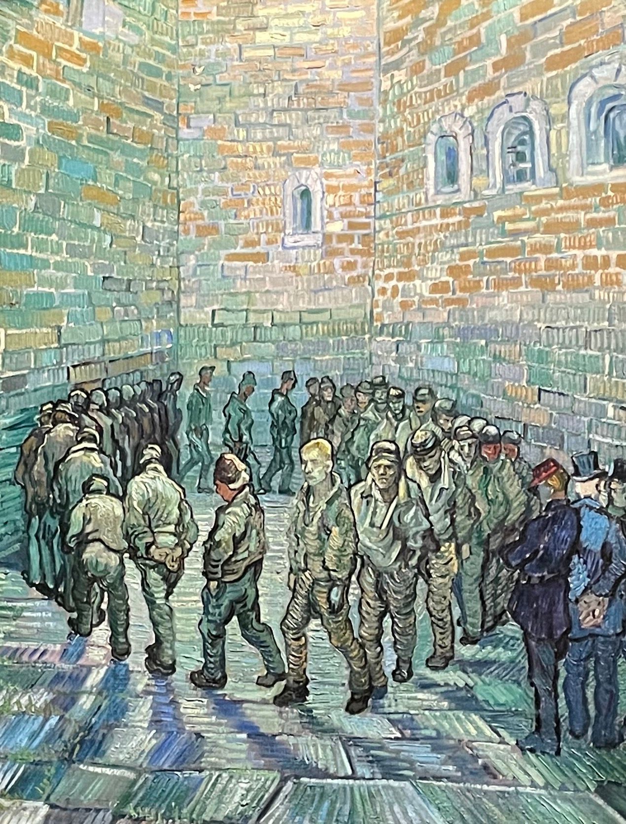 Van Gogh, Les prisonniers, huile sur toile
