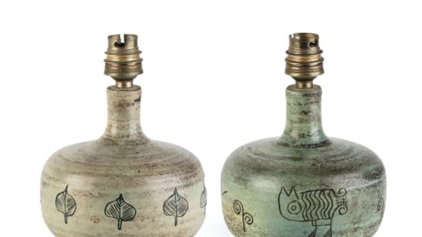 Jacques BLIN (1920-1995), Suite de deux pieds de lampe