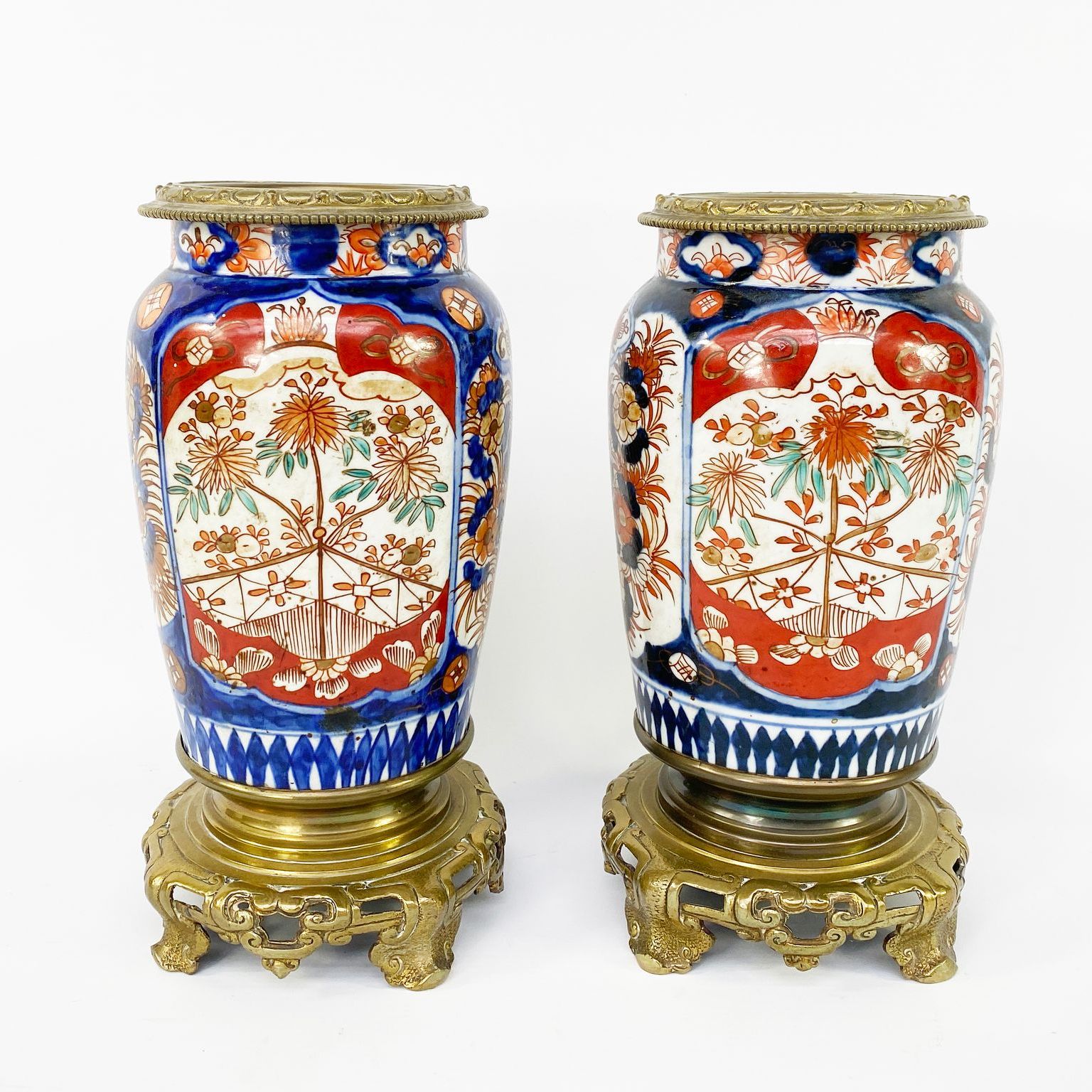 Lampes Imari en porcelaine