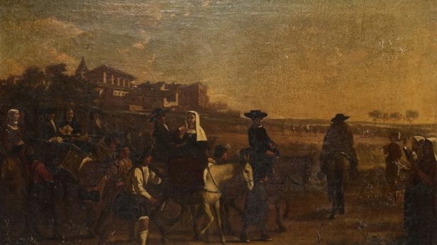 Attribué à Michel-Ange des Batailles ou des Bamboches, Michelangelo Cerquozzi dit (1602-1660)