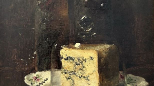 Guillaume FOUACE (1837-1895), Nature morte au Roquefort, Huile sur toile