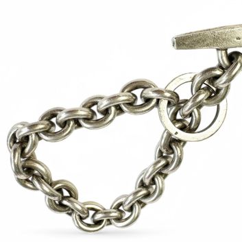 HERMÈS Paris Bracelet chaine à grosses mailles en argent (800)