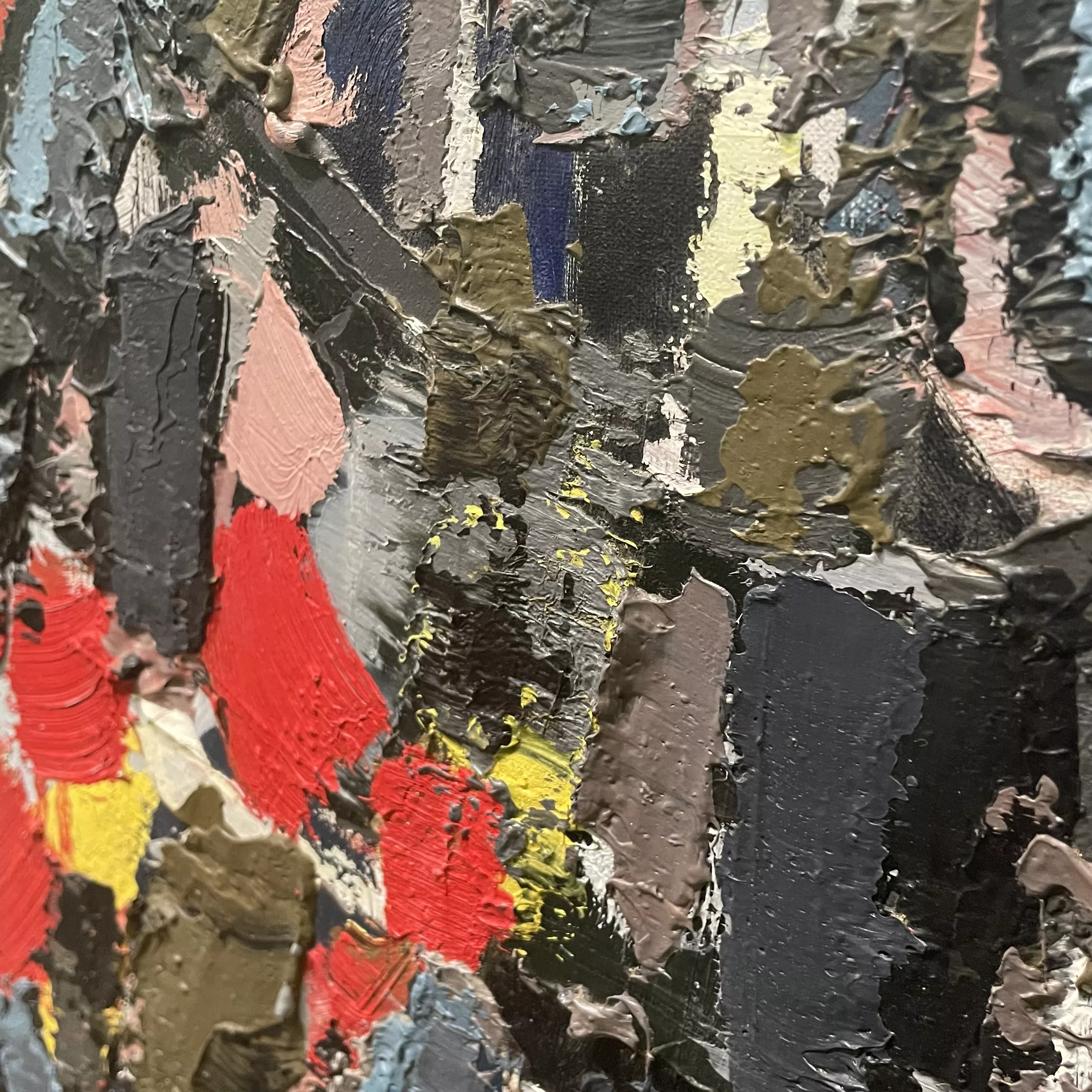 De Sta&euml;l, huile sur toile, d&eacute;tail