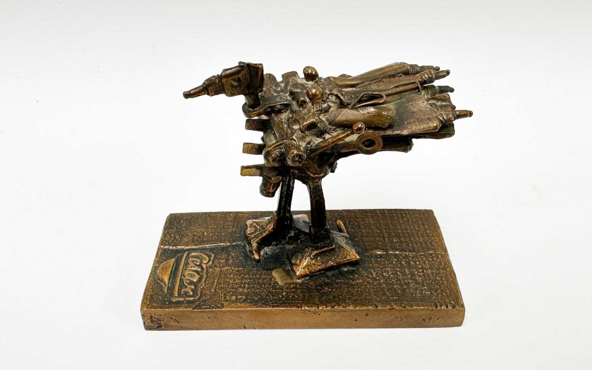 César, poule Cartier en bronze