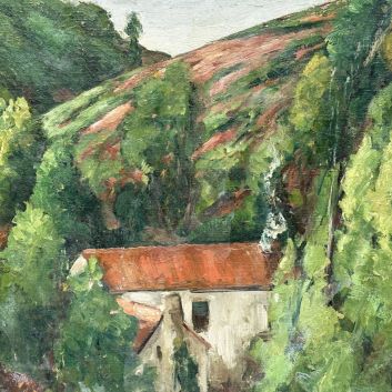 Georges Hanna SABBAGH (1887-1951) "Le moulin Coutot à Chozant" Huile sur toile