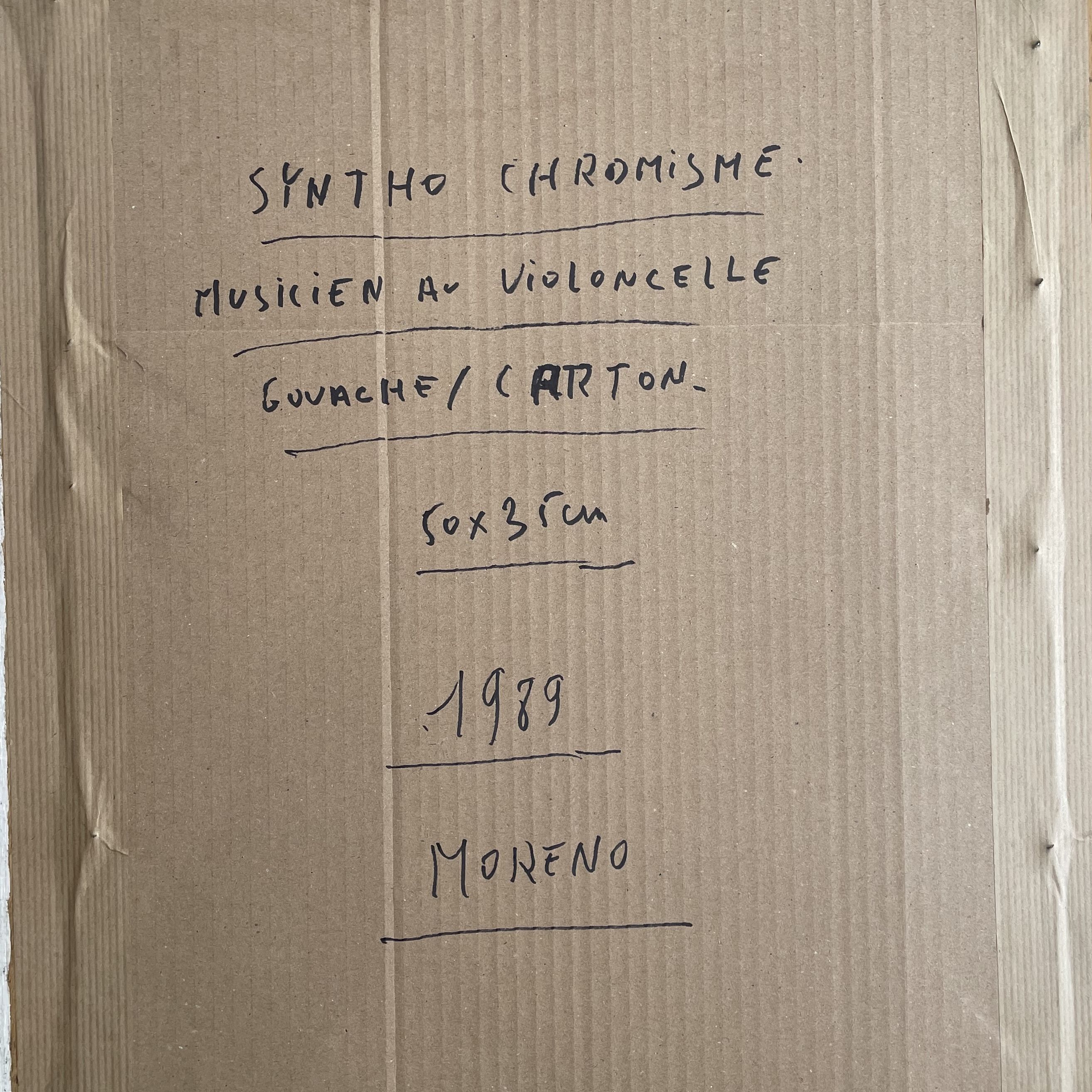 Dos d'une composition, Moreno