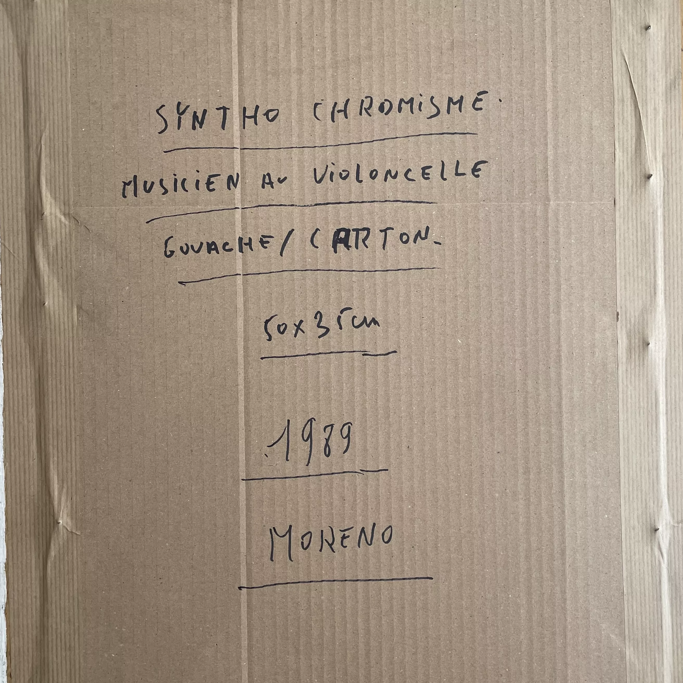 Dos d'une composition, Moreno
