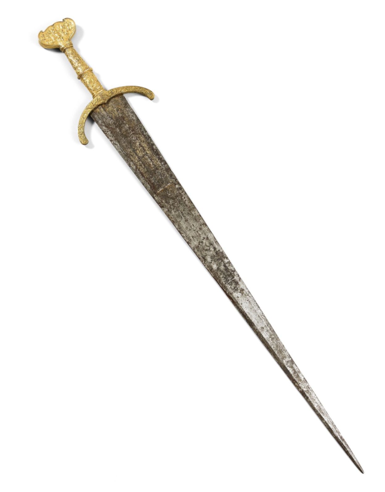 Épée cinquedea époque Renaissance vendue par Auctie's