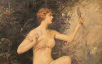 Louise Abbéma, huile sur toile
