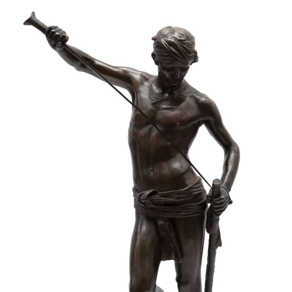 Antonin Mercié, bronze à patine brune