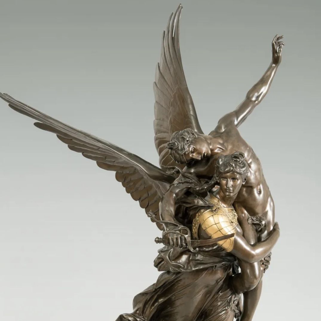 Antonin Mercié, bronze à patine brune