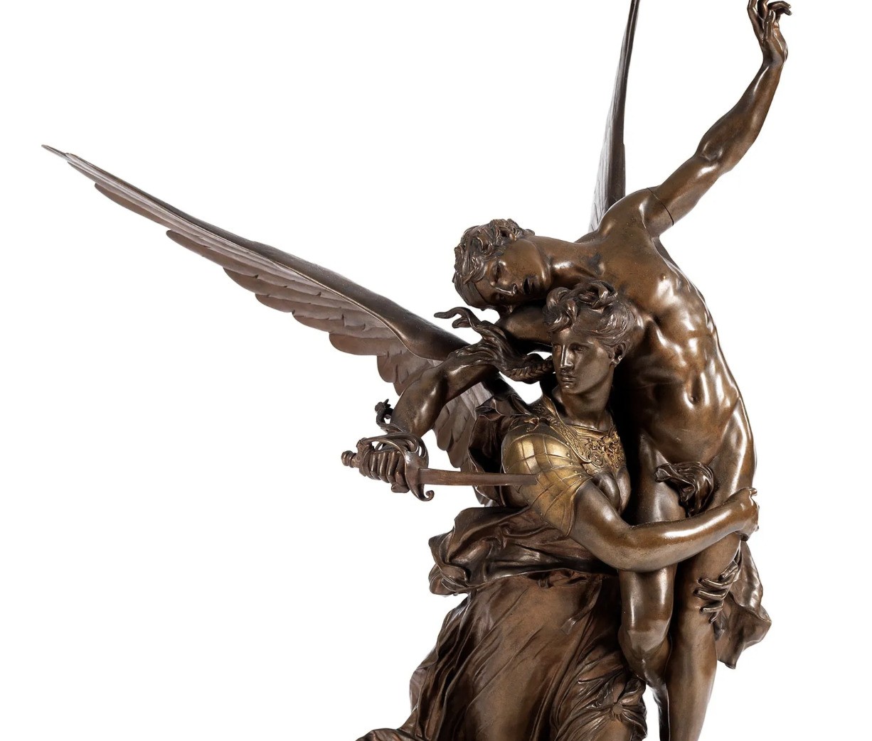 Antonin Mercié, bronze à patine brune