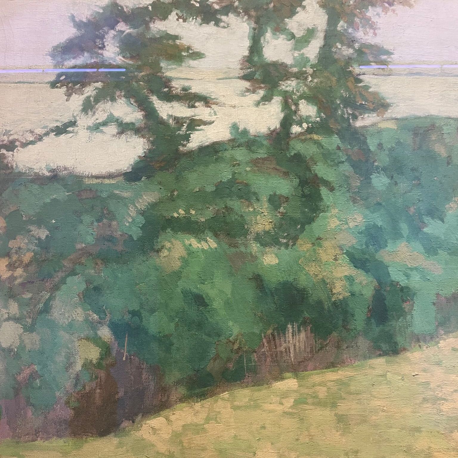 Ker-Xavier Roussel, huile sur toile, détail