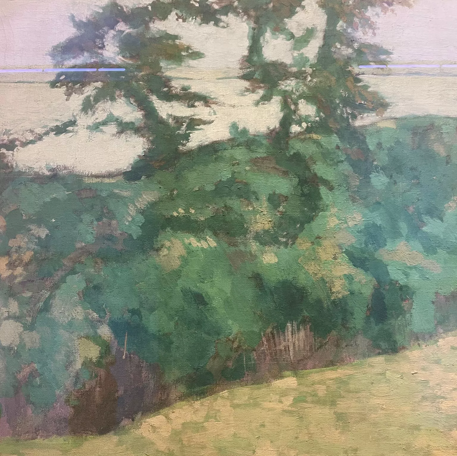 Ker-Xavier Roussel, huile sur toile, d&eacute;tail