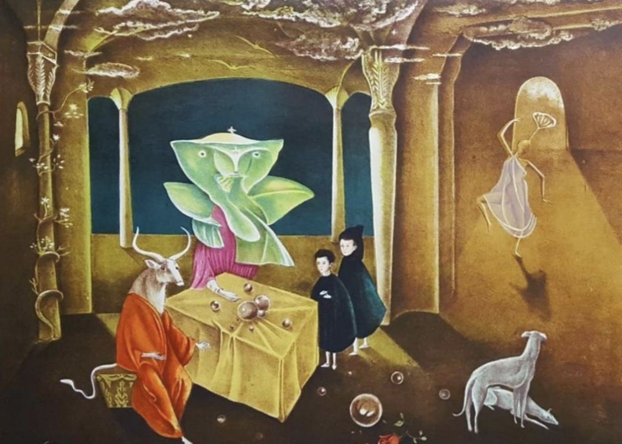 Leonora Carrington, huile sur toile