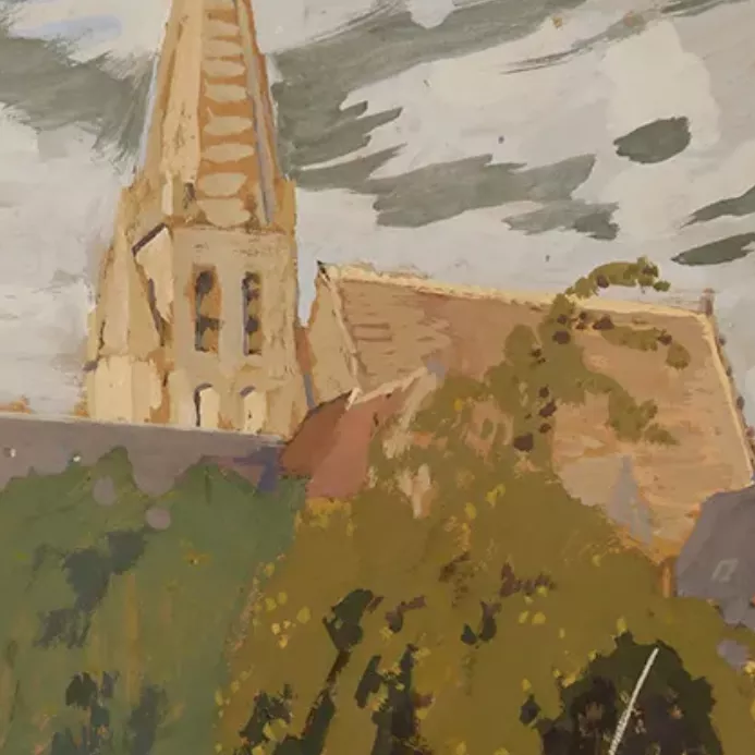 Andr&eacute; Lagrange, huile sur carton