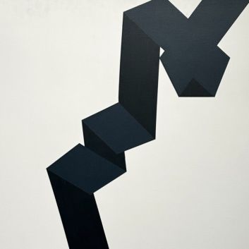 Vera MOLNAR (1924-2023), Ligne extravagante A, Acrylique sur toile