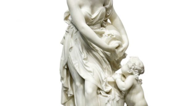 Albert-Ernest CARRIER-BELLEUSE (1824-1887) La Source, circa 1870, marbre blanc
